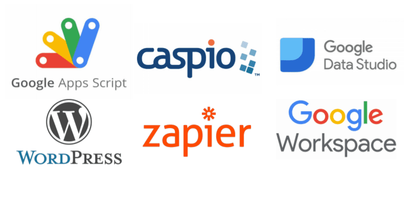 solutions agilitateur digital caspio, google app script google data solution zapier