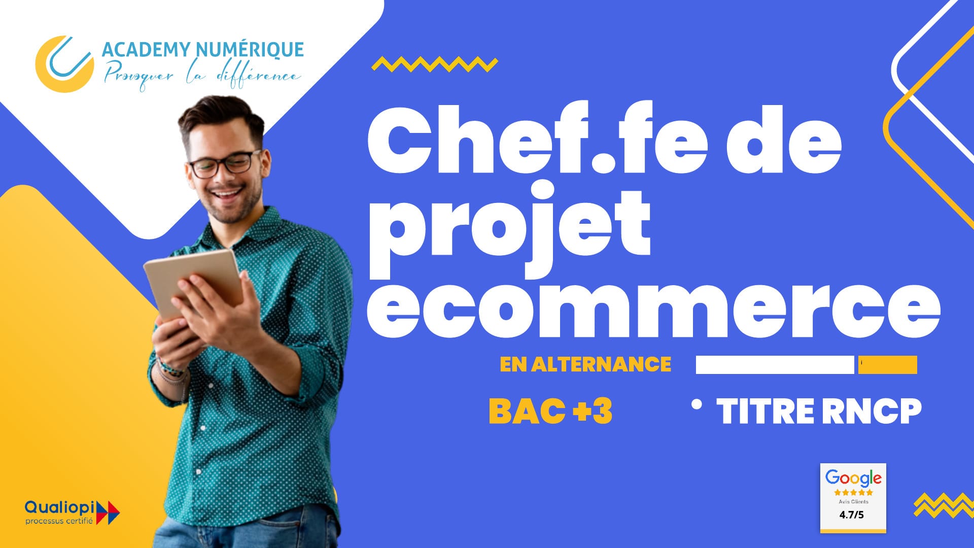 chef de projet e commerce bac+3 en alternance
