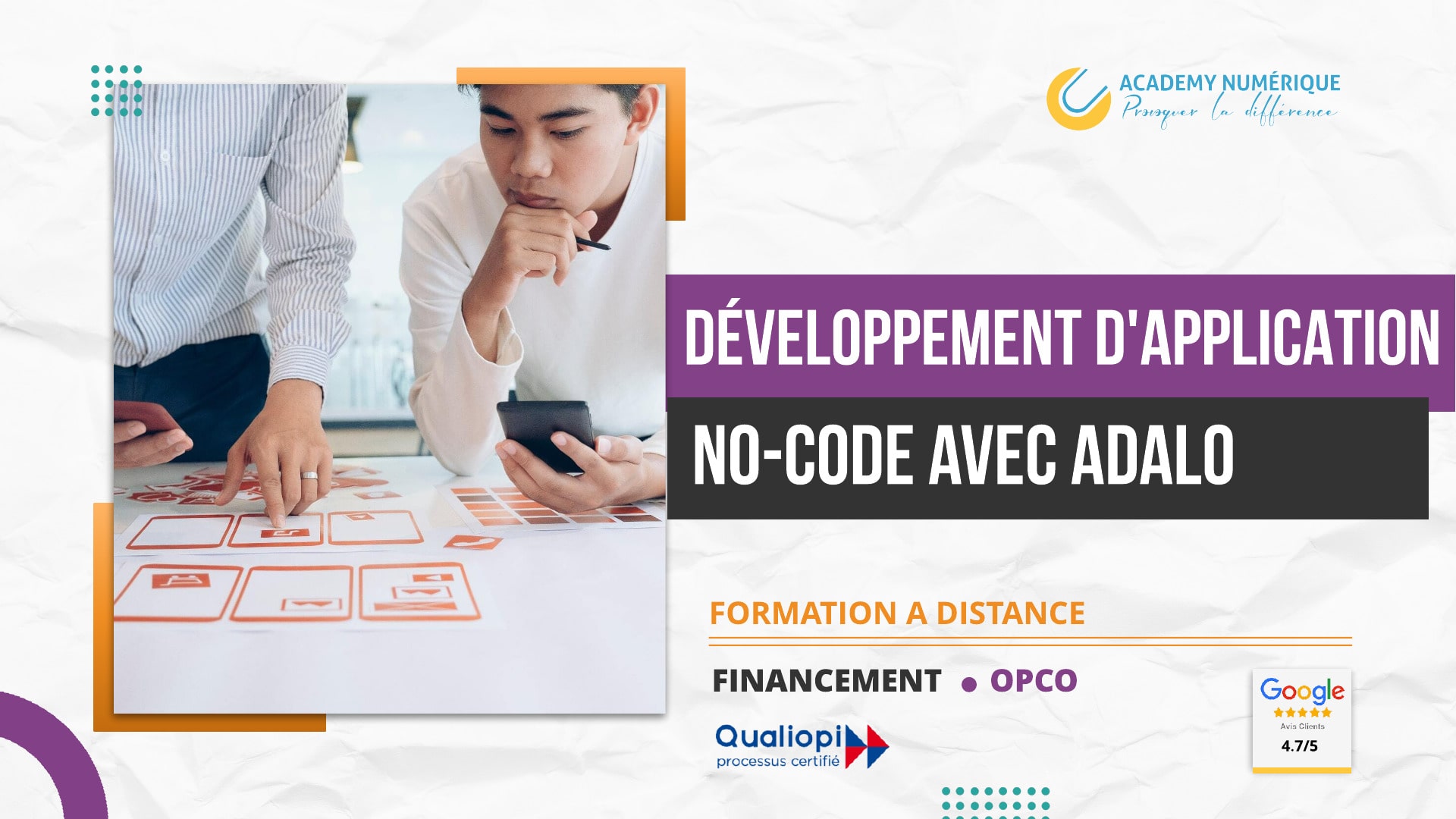 FORMATION ADALO CREATION D’APPLICATION MOBILE NO-CODE